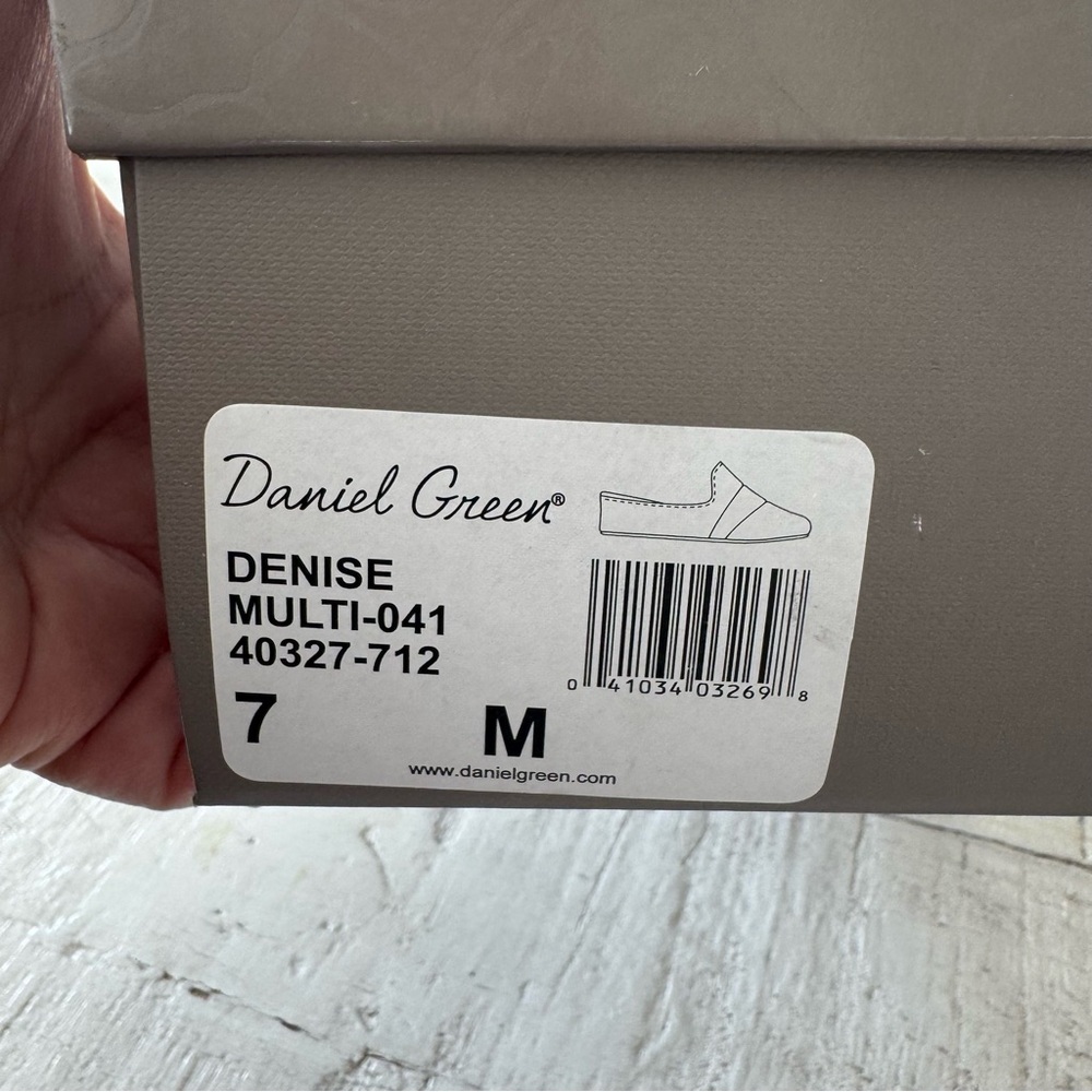 Daniel Green Denise Wedge Slippers NEW size 7 Metallic House Shoes‎ Mules - Picture 7 of 10
